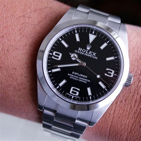 rolex mens dlc pvd 39mm 214270 explorer 1|Rolex 214270 review.